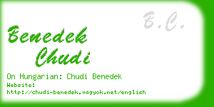 benedek chudi business card